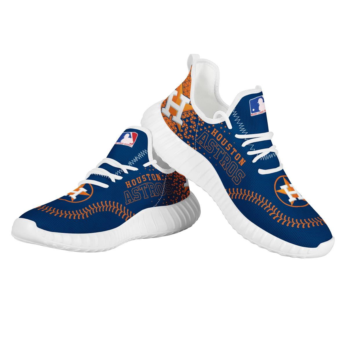 Men's MLB Houston Astros Mesh Knit Sneakers/Shoes 004